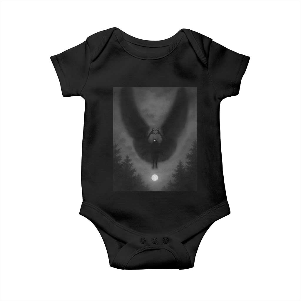Mothman Baby Onesie Horror Poster Halloween Cryptid Lover TS10 Black Print Your Wear