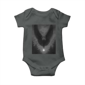 Mothman Baby Onesie Horror Poster Halloween Cryptid Lover TS10 Dark Heather Print Your Wear
