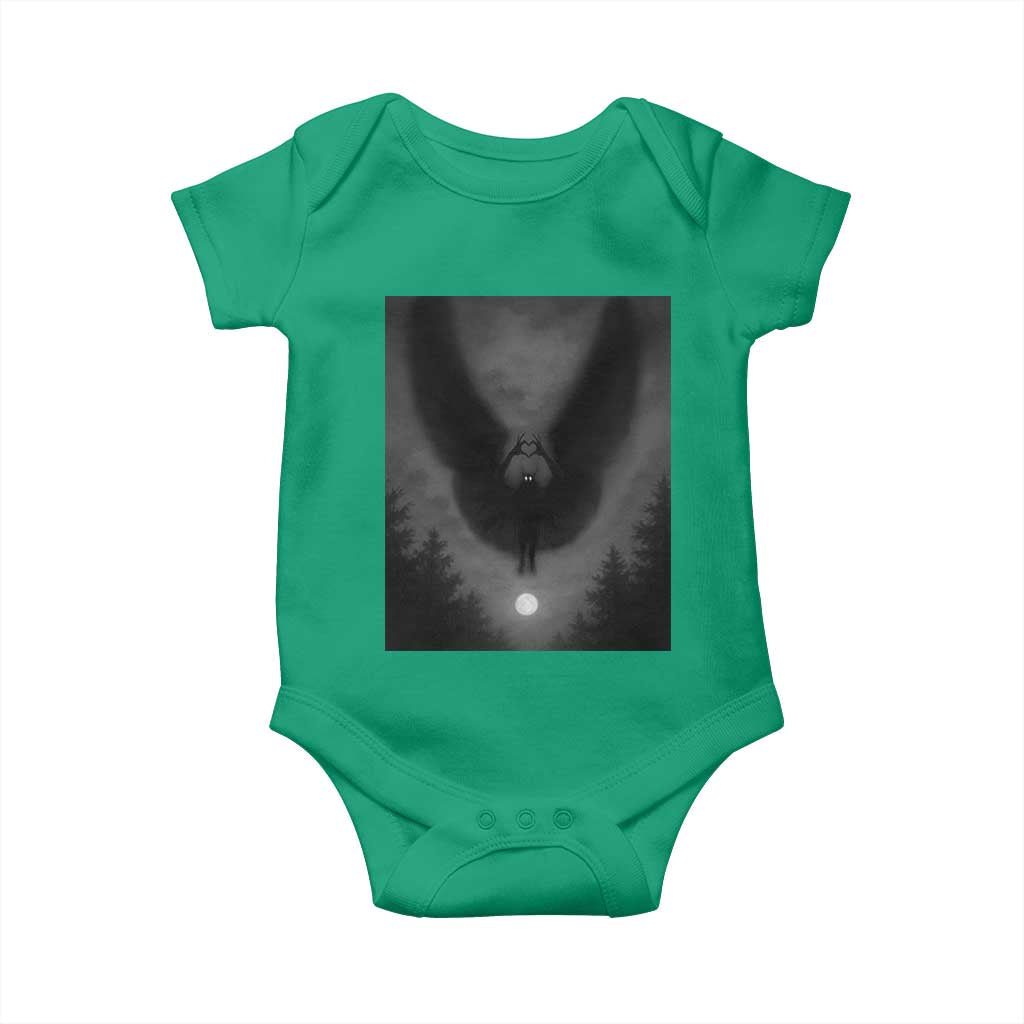 Mothman Baby Onesie Horror Poster Halloween Cryptid Lover TS10 Irish Green Print Your Wear