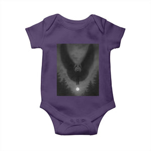 Mothman Baby Onesie Horror Poster Halloween Cryptid Lover TS10 Purple Print Your Wear