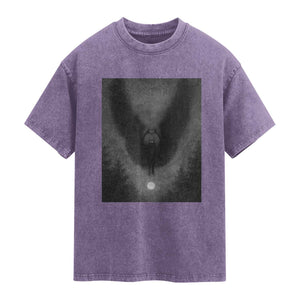 Mothman Washed Cotton T-Shirt Horror Poster Halloween Cryptid Lover