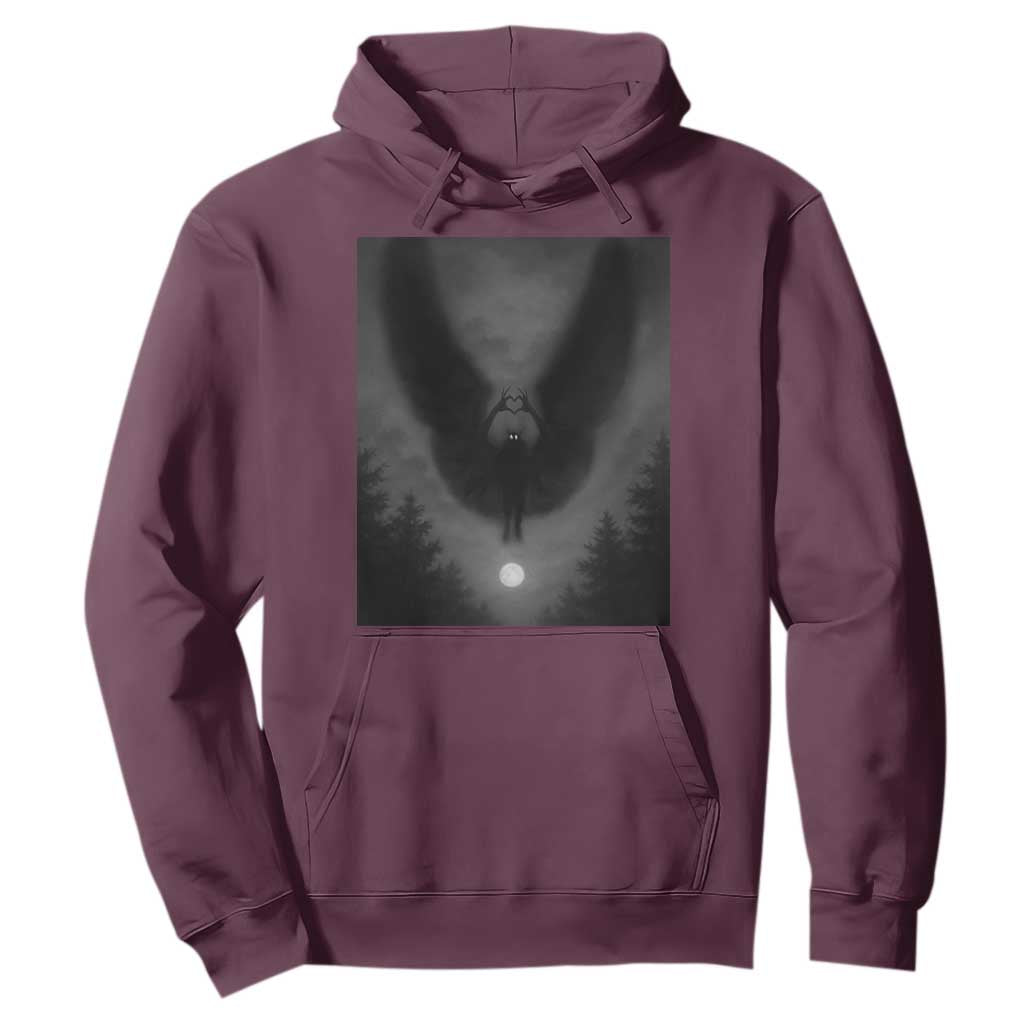 Mothman Hoodie Horror Poster Halloween Cryptid Lover TS10 Maroon Print Your Wear