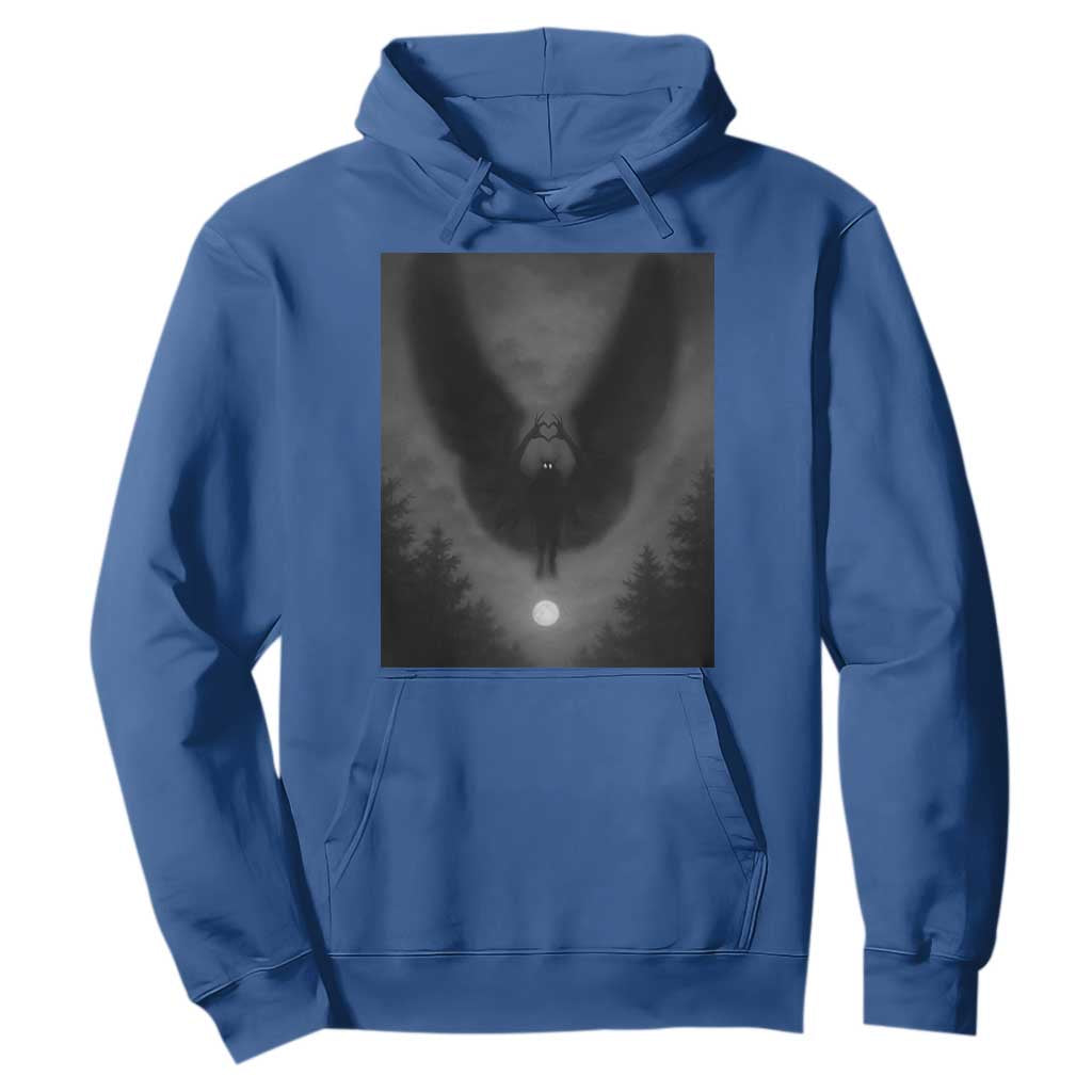 Mothman Hoodie Horror Poster Halloween Cryptid Lover TS10 Royal Blue Print Your Wear