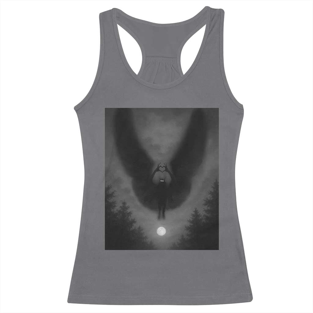 Mothman Racerback Tank Top Horror Poster Halloween Cryptid Lover TS10 Charcoal Print Your Wear