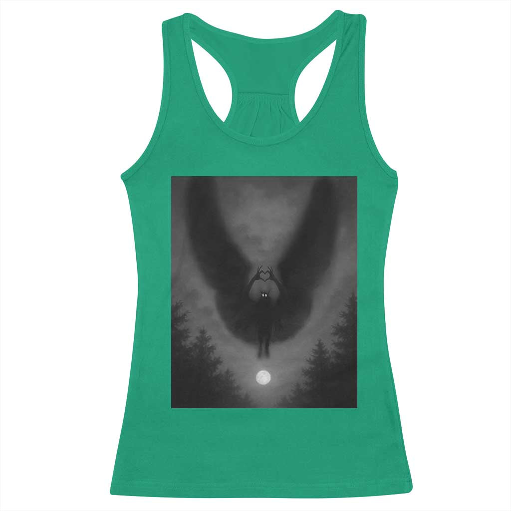 Mothman Racerback Tank Top Horror Poster Halloween Cryptid Lover TS10 Irish Green Print Your Wear