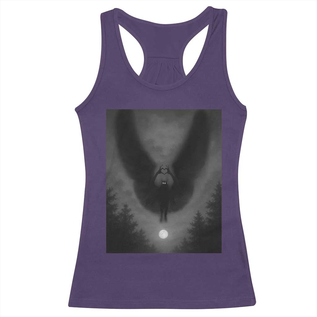Mothman Racerback Tank Top Horror Poster Halloween Cryptid Lover TS10 Purple Print Your Wear