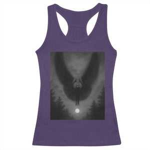 Mothman Racerback Tank Top Horror Poster Halloween Cryptid Lover TS10 Purple Print Your Wear