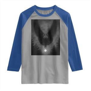 Mothman Raglan Shirt Horror Poster Halloween Cryptid Lover TS10 Sport Gray Royal Print Your Wear
