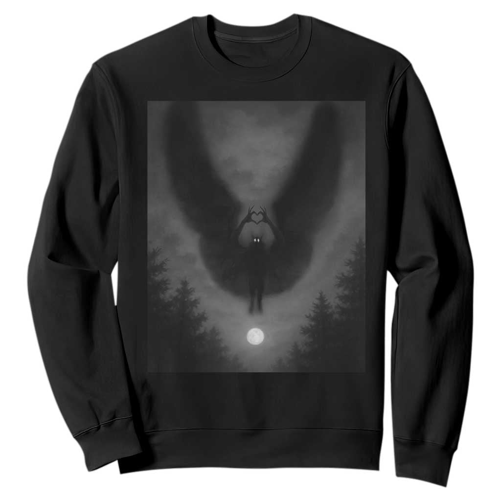 Mothman Sweatshirt Horror Poster Halloween Cryptid Lover TS10 Black Print Your Wear