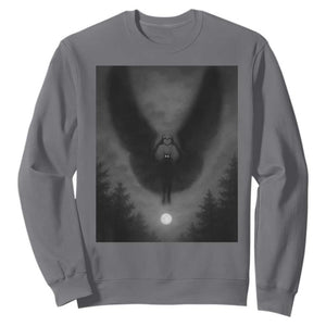 Mothman Sweatshirt Horror Poster Halloween Cryptid Lover TS10 Charcoal Print Your Wear