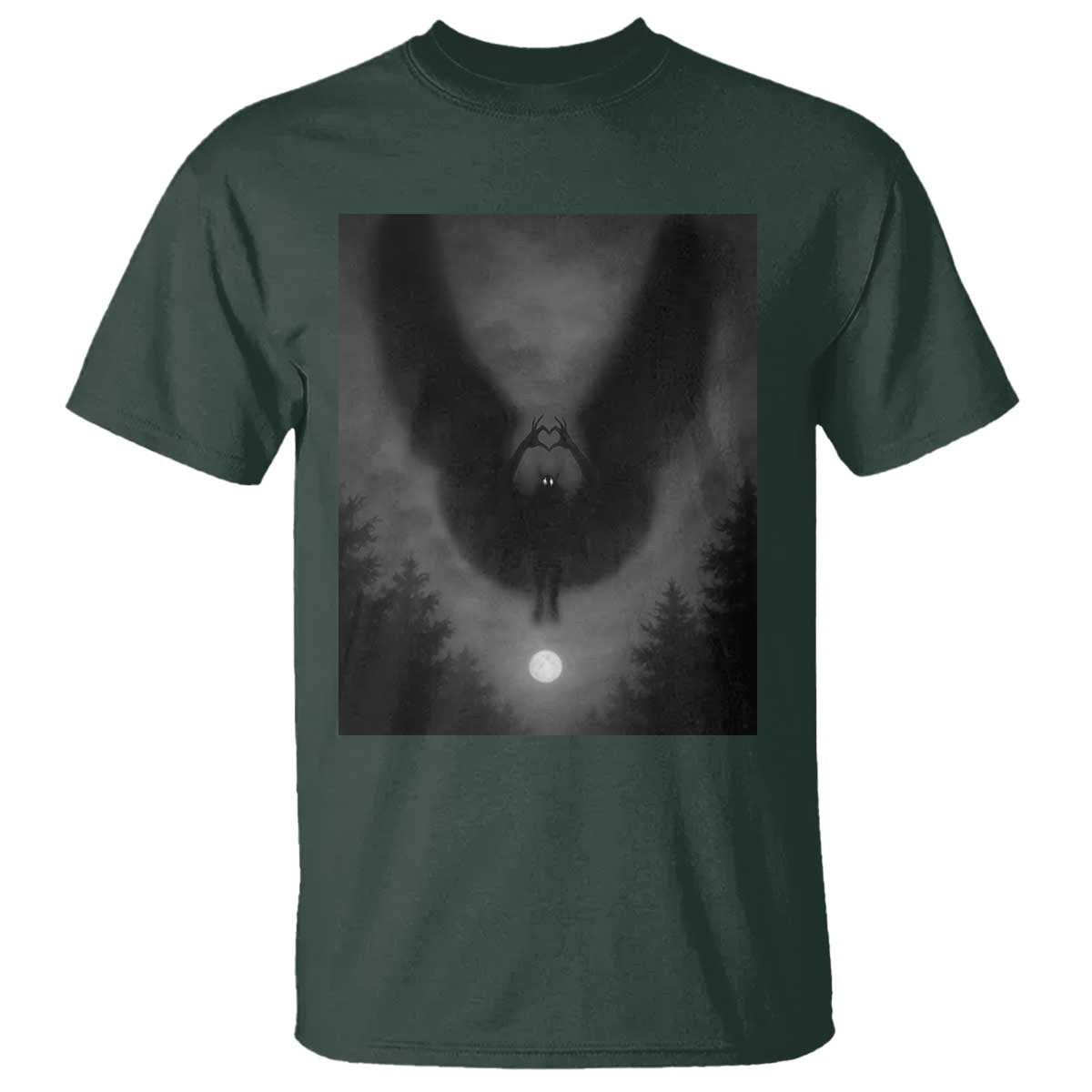 Mothman T Shirt Horror Poster Halloween Cryptid Lover TS10 Dark Forest Green Print Your Wear