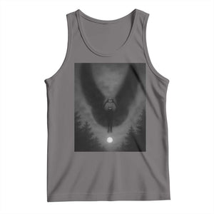 Mothman Tank Top Horror Poster Halloween Cryptid Lover TS10 Deep Heather Print Your Wear