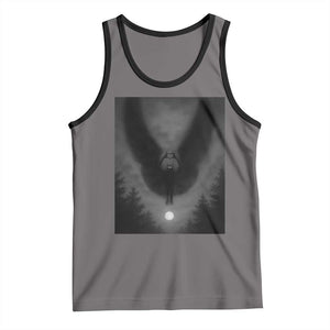Mothman Tank Top Horror Poster Halloween Cryptid Lover TS10 Deep Heather Black Print Your Wear