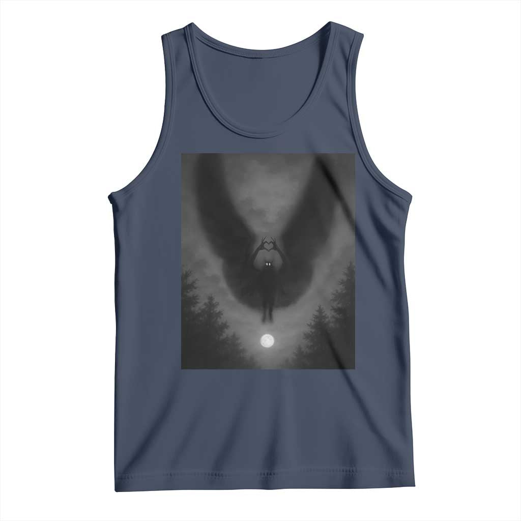 Mothman Tank Top Horror Poster Halloween Cryptid Lover TS10 Navy Print Your Wear