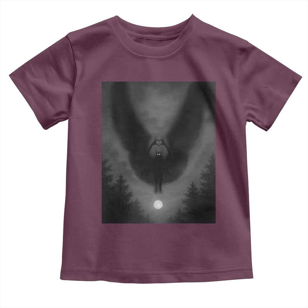 Mothman Toddler T Shirt Horror Poster Halloween Cryptid Lover TS10 Maroon Print Your Wear