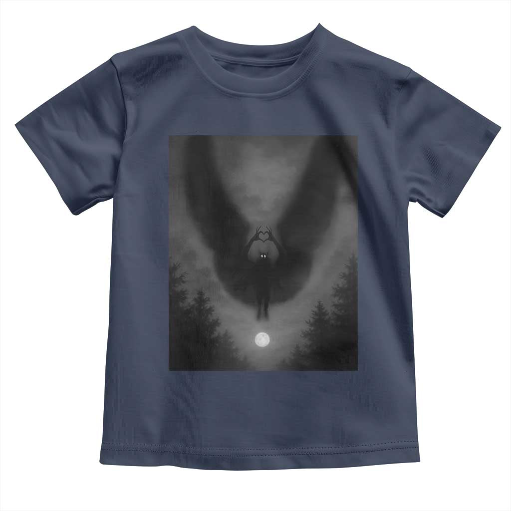 Mothman Toddler T Shirt Horror Poster Halloween Cryptid Lover TS10 Navy Print Your Wear