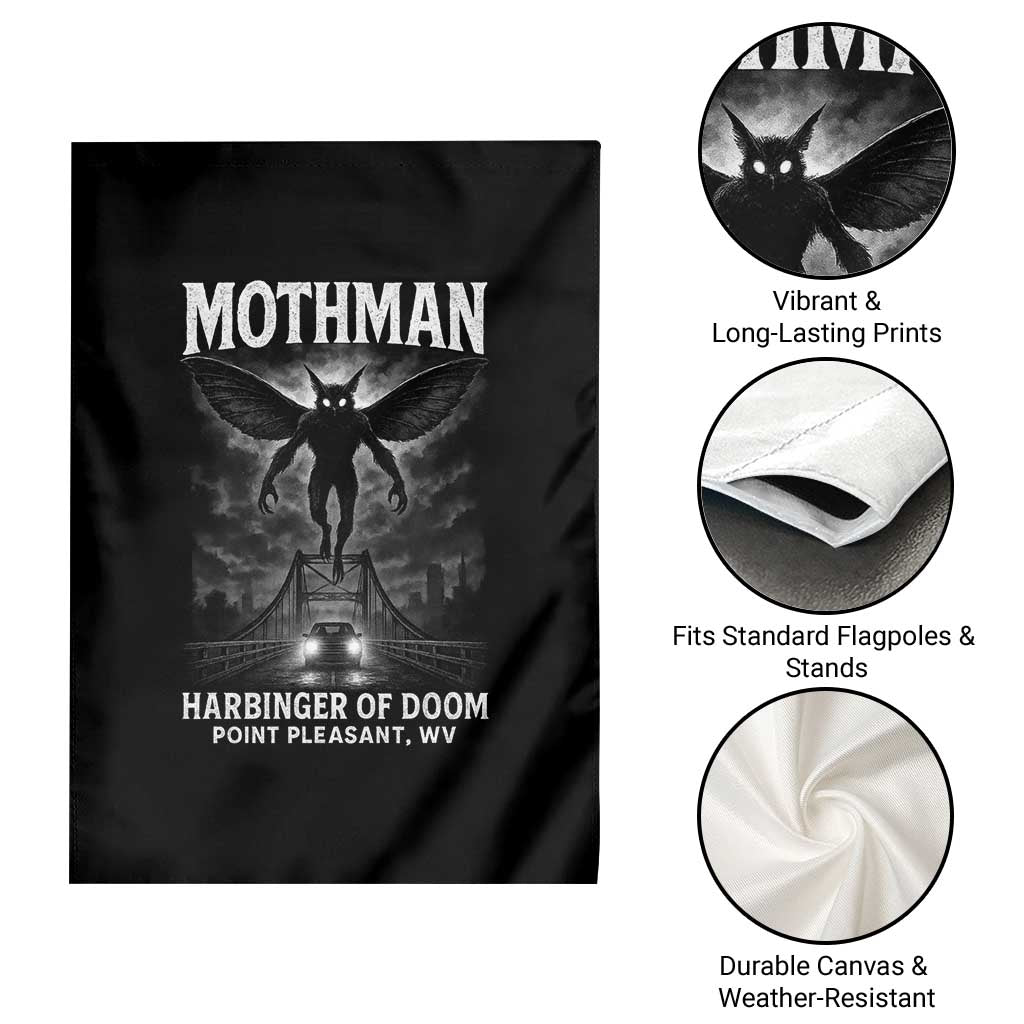 Mothman Garden Flag Horror Poster Halloween Harbinger of Doom Cryptid Creature TS10 Print Your Wear