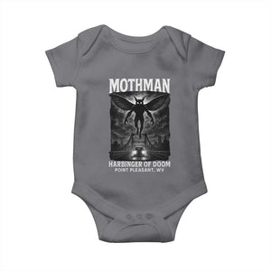Mothman Baby Onesie Horror Poster Halloween Harbinger of Doom Cryptid Creature TS10 Charcoal Print Your Wear