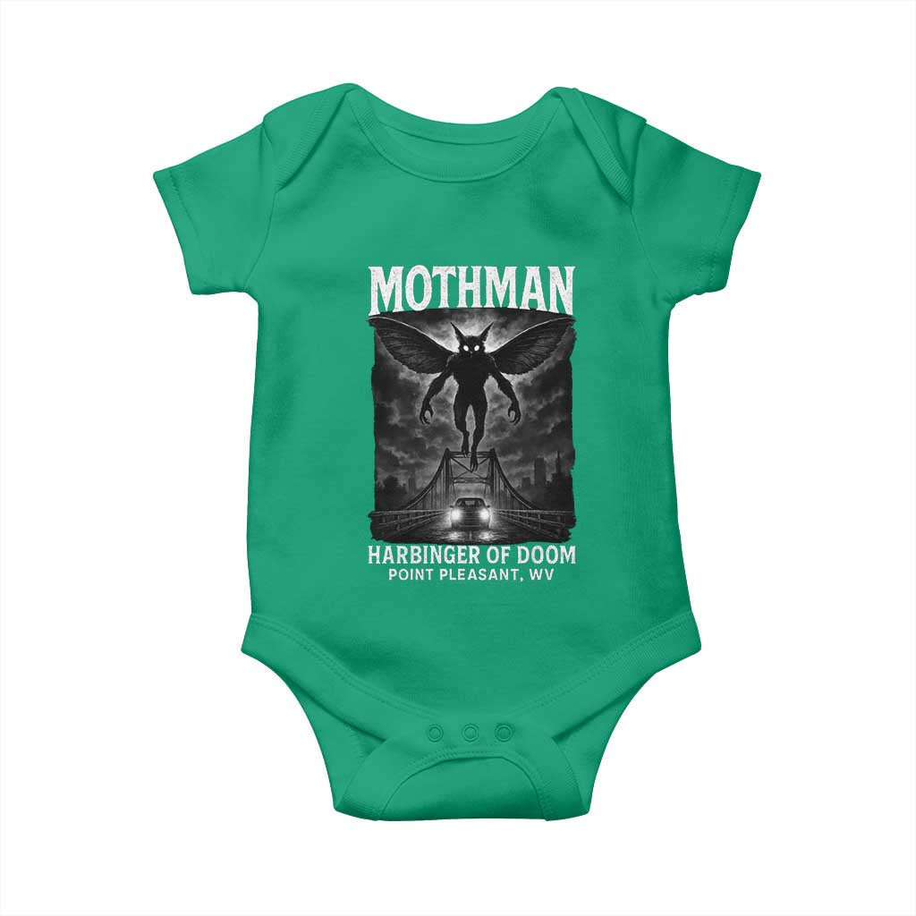 Mothman Baby Onesie Horror Poster Halloween Harbinger of Doom Cryptid Creature TS10 Irish Green Print Your Wear