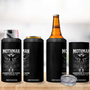 Mothman 4 in 1 Can Cooler Tumbler Horror Poster Halloween Harbinger of Doom Cryptid Creature TS10 Print Your Wear