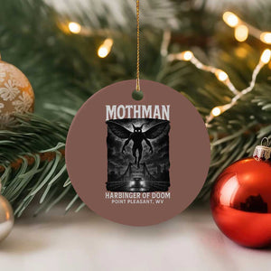 Mothman Ceramic Ornament Horror Poster Halloween Harbinger of Doom Cryptid Creature TS10 1pc Mocha Print Your Wear