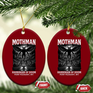 Mothman Ceramic Ornament Horror Poster Halloween Harbinger of Doom Cryptid Creature TS10 Print Your Wear