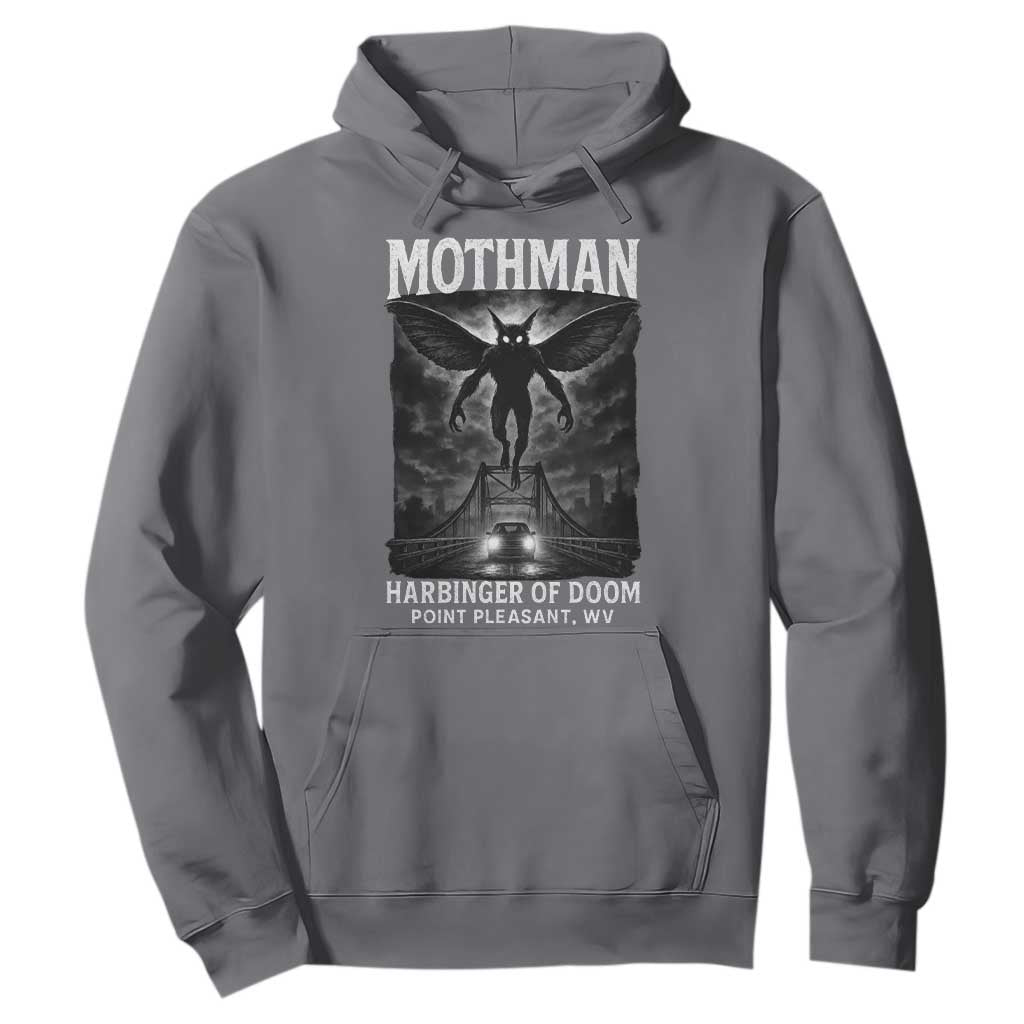 Mothman Hoodie Horror Poster Halloween Harbinger of Doom Cryptid Creature TS10 Charcoal Print Your Wear