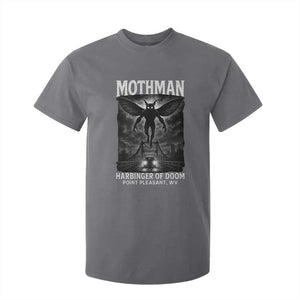 Mothman T Shirt For Kid Horror Poster Halloween Harbinger of Doom Cryptid Creature TS10 Charcoal Print Your Wear