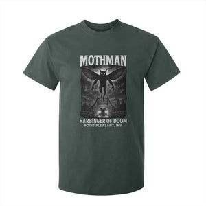 Mothman T Shirt For Kid Horror Poster Halloween Harbinger of Doom Cryptid Creature TS10 Dark Forest Green Print Your Wear