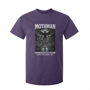 Mothman T Shirt For Kid Horror Poster Halloween Harbinger of Doom Cryptid Creature TS10 Purple Print Your Wear