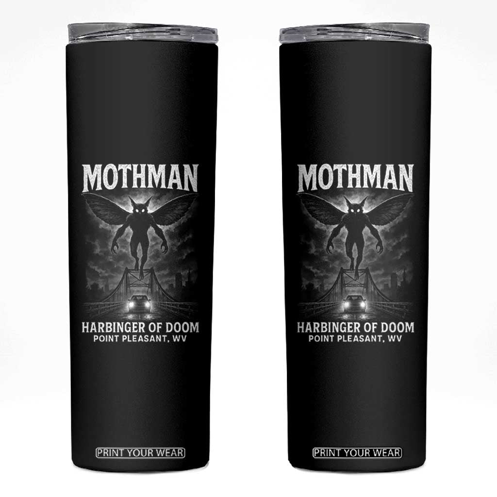Mothman Skinny Tumbler Horror Poster Halloween Harbinger of Doom Cryptid Creature TS10 Black Print Your Wear