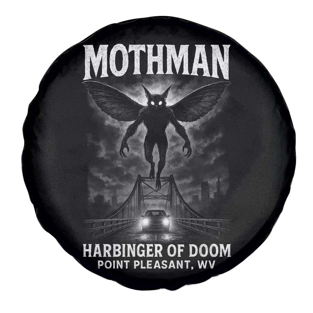 Mothman Spare Tire Cover Horror Poster Halloween Harbinger of Doom Cryptid Creature TS10 Print Your Wear