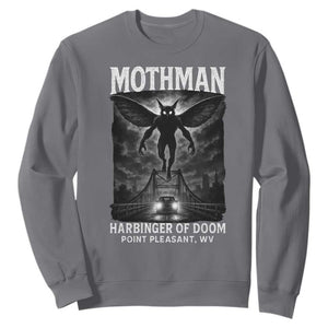 Mothman Sweatshirt Horror Poster Halloween Harbinger of Doom Cryptid Creature TS10 Charcoal Print Your Wear