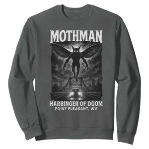 Mothman Sweatshirt Horror Poster Halloween Harbinger of Doom Cryptid Creature TS10 Dark Heather Print Your Wear
