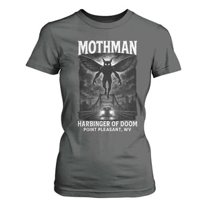 Mothman T Shirt For Women Horror Poster Halloween Harbinger of Doom Cryptid Creature TS10 Dark Heather Print Your Wear