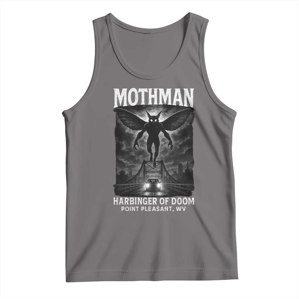 Mothman Tank Top Horror Poster Halloween Harbinger of Doom Cryptid Creature TS10 Deep Heather Print Your Wear