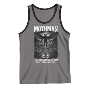 Mothman Tank Top Horror Poster Halloween Harbinger of Doom Cryptid Creature TS10 Deep Heather Black Print Your Wear