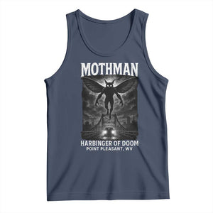 Mothman Tank Top Horror Poster Halloween Harbinger of Doom Cryptid Creature TS10 Navy Print Your Wear