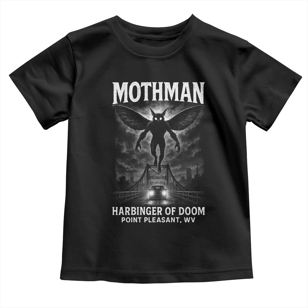 Mothman Toddler T Shirt Horror Poster Halloween Harbinger of Doom Cryptid Creature TS10 Black Print Your Wear