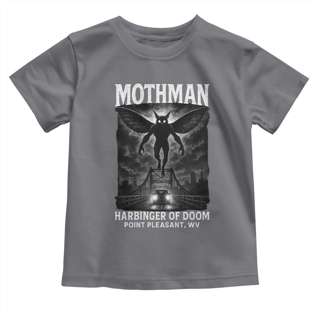Mothman Toddler T Shirt Horror Poster Halloween Harbinger of Doom Cryptid Creature TS10 Charcoal Print Your Wear