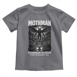 Mothman Toddler T Shirt Horror Poster Halloween Harbinger of Doom Cryptid Creature TS10 Charcoal Print Your Wear
