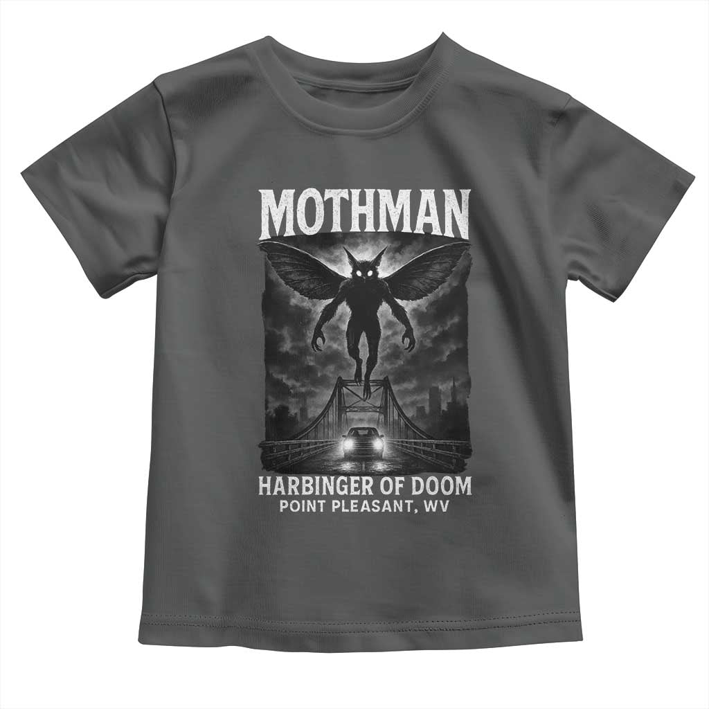 Mothman Toddler T Shirt Horror Poster Halloween Harbinger of Doom Cryptid Creature TS10 Dark Heather Print Your Wear