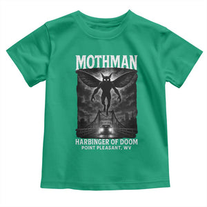 Mothman Toddler T Shirt Horror Poster Halloween Harbinger of Doom Cryptid Creature TS10 Irish Green Print Your Wear