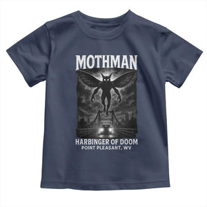 Mothman Toddler T Shirt Horror Poster Halloween Harbinger of Doom Cryptid Creature TS10 Navy Print Your Wear
