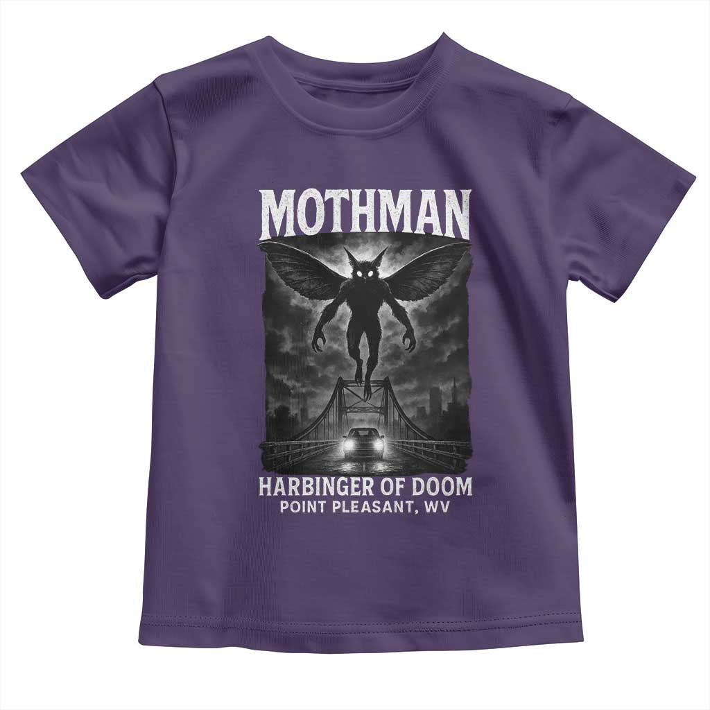 Mothman Toddler T Shirt Horror Poster Halloween Harbinger of Doom Cryptid Creature TS10 Purple Print Your Wear