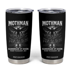 Mothman Tumbler Cup Horror Poster Halloween Harbinger of Doom Cryptid Creature TS10 Black Print Your Wear