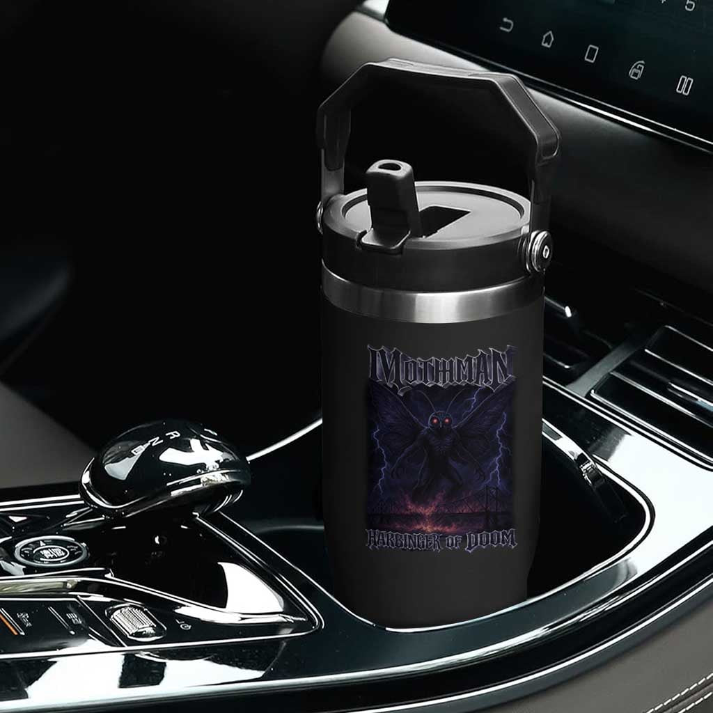 Mothman Flip Straw Tumbler Black Bridge Folk Horror Cryptid Fan TS10 Print Your Wear