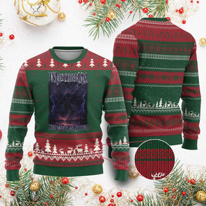 Mothman Ugly Christmas Sweater Black Bridge Folk Horror Cryptid Fan TS10 Red Green Print Your Wear