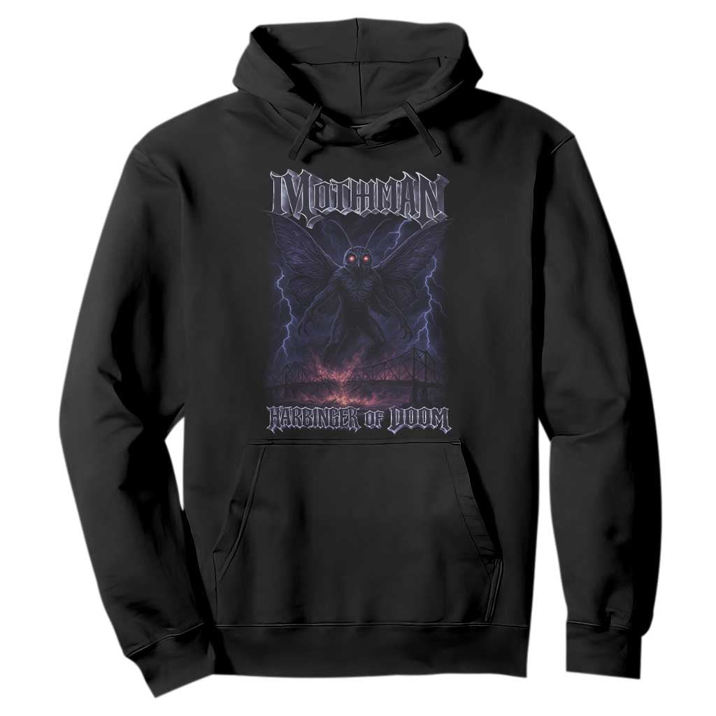 Mothman Hoodie Black Bridge Folk Horror Cryptid Fan TS10 Black Print Your Wear