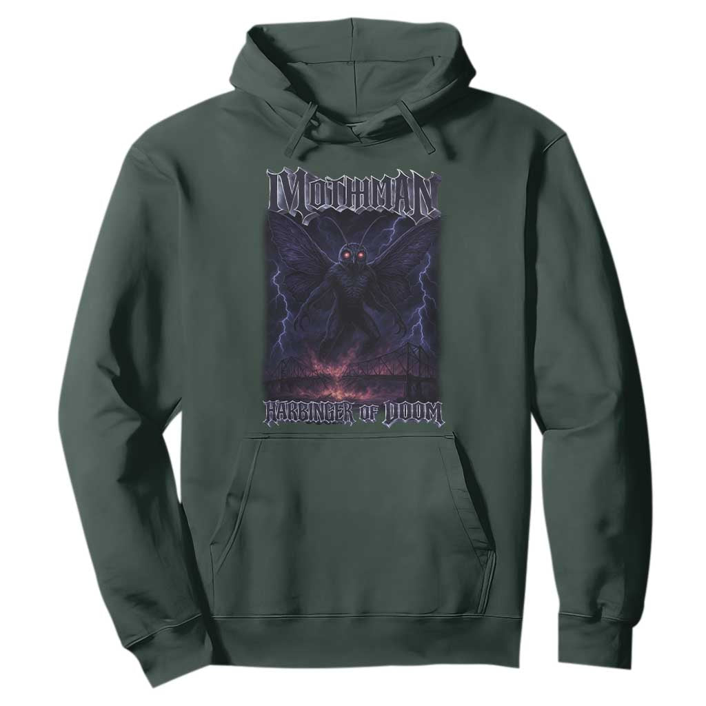 Mothman Hoodie Black Bridge Folk Horror Cryptid Fan TS10 Dark Forest Green Print Your Wear